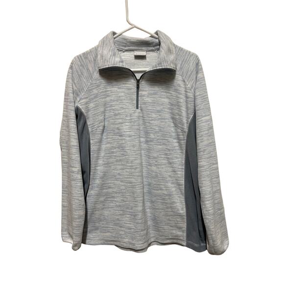 Columbia Half Zip Fleece sweatshirt blue/gray Womens XL - Picture 1 of 4